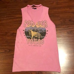 Pink “Forever Young” T-shirt dress